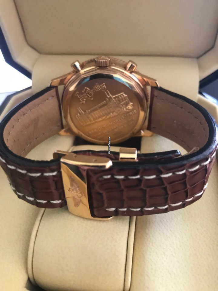 IMG_9081 Breitling Montbrillant Olympus Mens watch Unisex Automatic Rose gold R19350 Replica 5