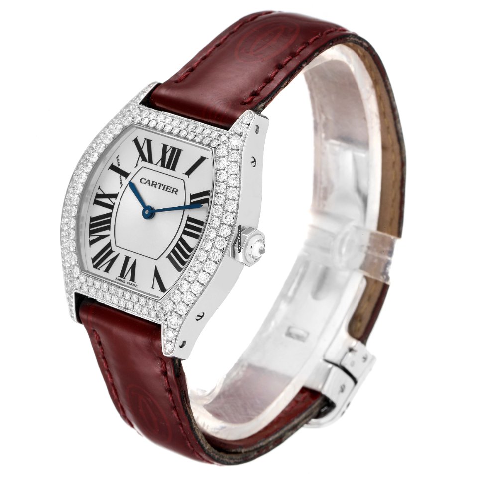 Cartier Tortue Womens watch Manual winding White gold 2644 Replica 5