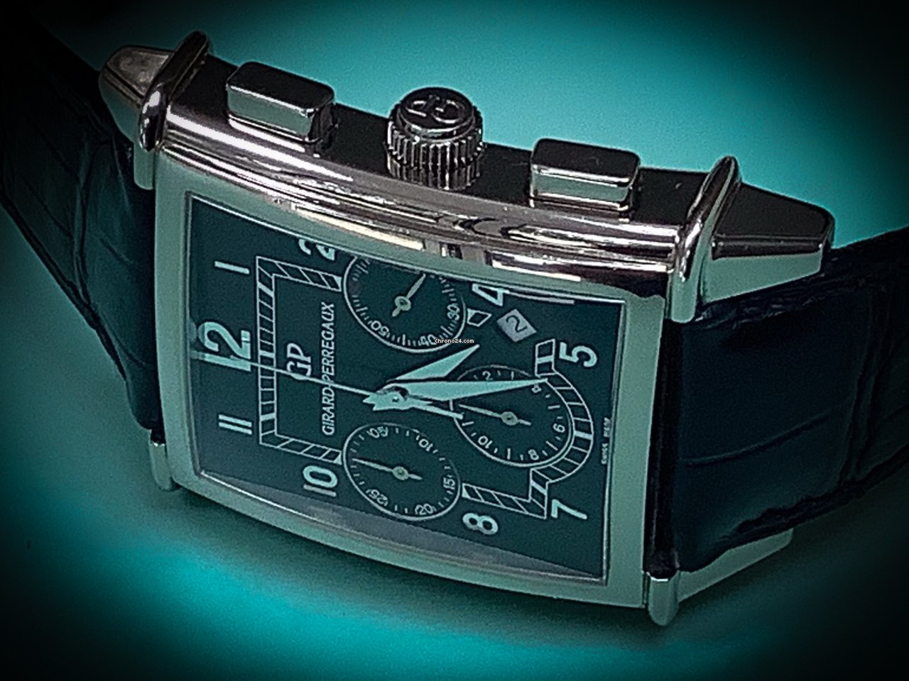 IMG_9081 Girard Perregaux Vintage 1945 Mens watch Unisex Automatic White gold 25840-11-611-FK6A Replica 5