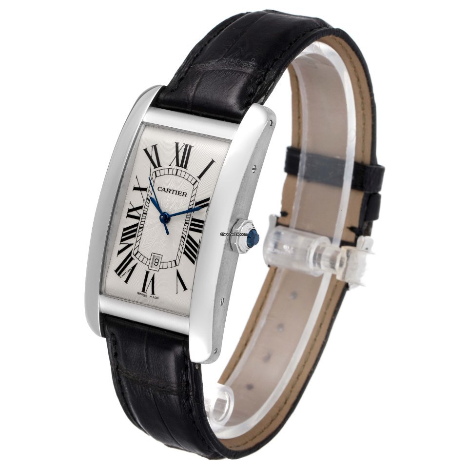 IMG_9081 Cartier Tank Americaine Mens watch Unisex Automatic White gold W2603256 Replica 5