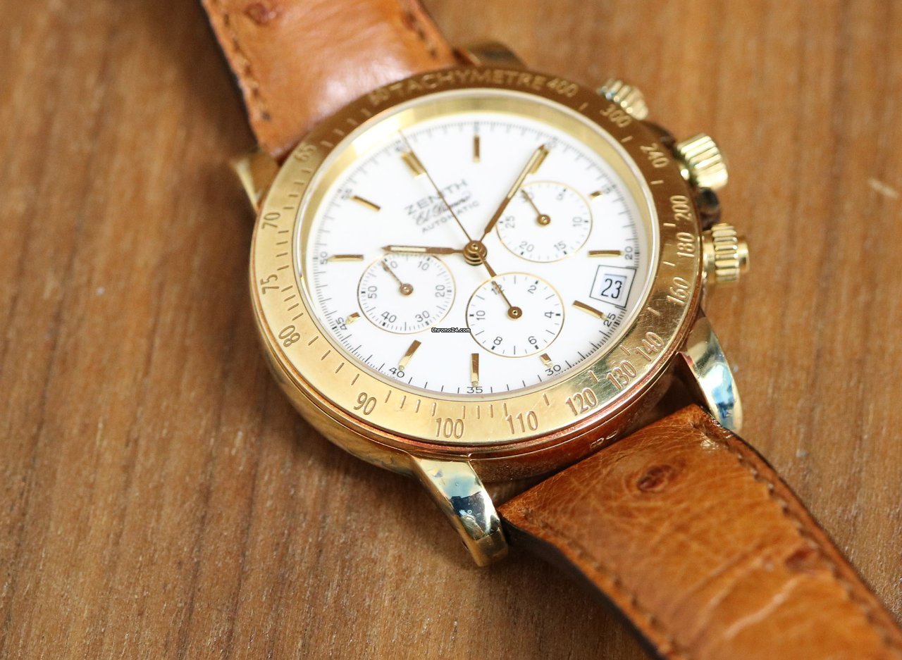 IMG_9081 Zenith El Primero Mens watch Unisex Automatic Yellow gold 30-0360-400 Replica 5