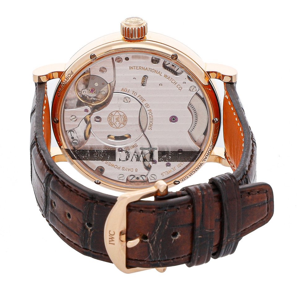 IWC Portofino Hand-Wound Mens watch Unisex Manual winding Rose gold IW5162-03 Replica 5