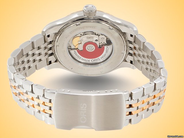 IMG_9081 Oris Classic Mens watch Unisex Automatic Gold Steel 01 733 7594 4331-07 8 20 63 Replica 5