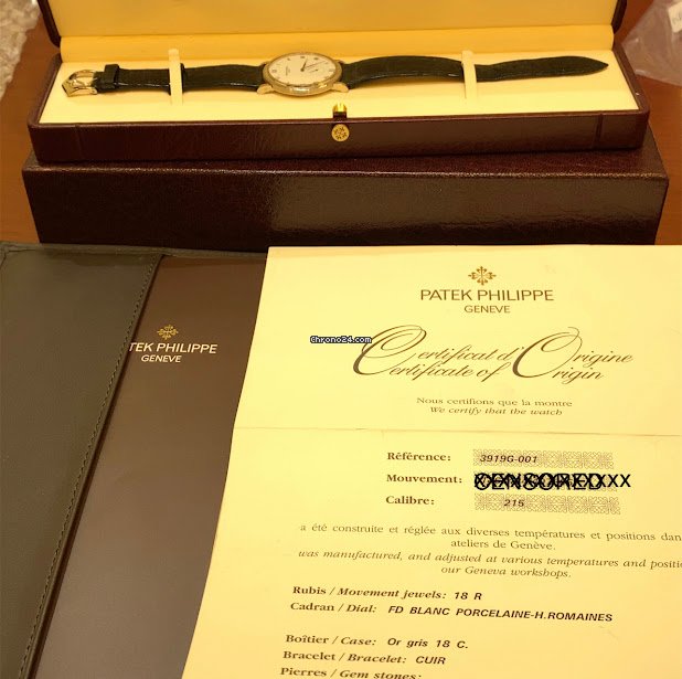 IMG_9081 Patek Philippe Calatrava Mens watch Unisex Manual winding White gold 3919G-001 Replica 5
