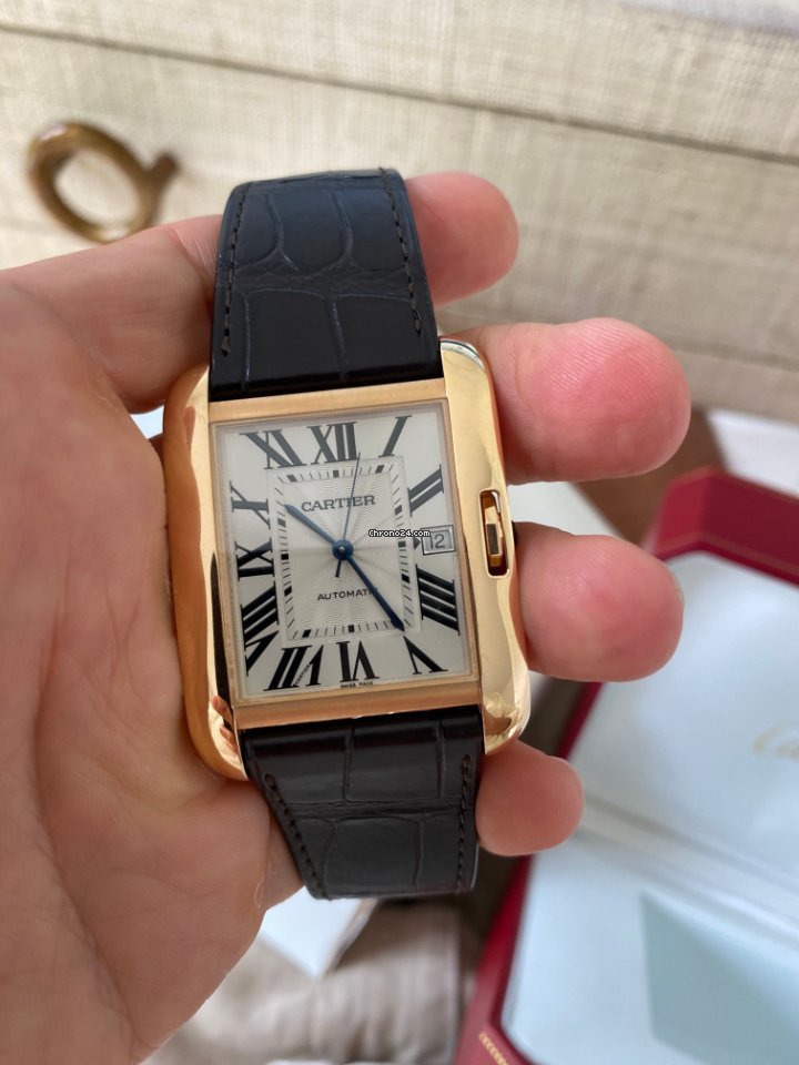 IMG_9081 Cartier Tank Anglaise Mens watch Unisex Automatic Rose gold W5310004 Replica 5