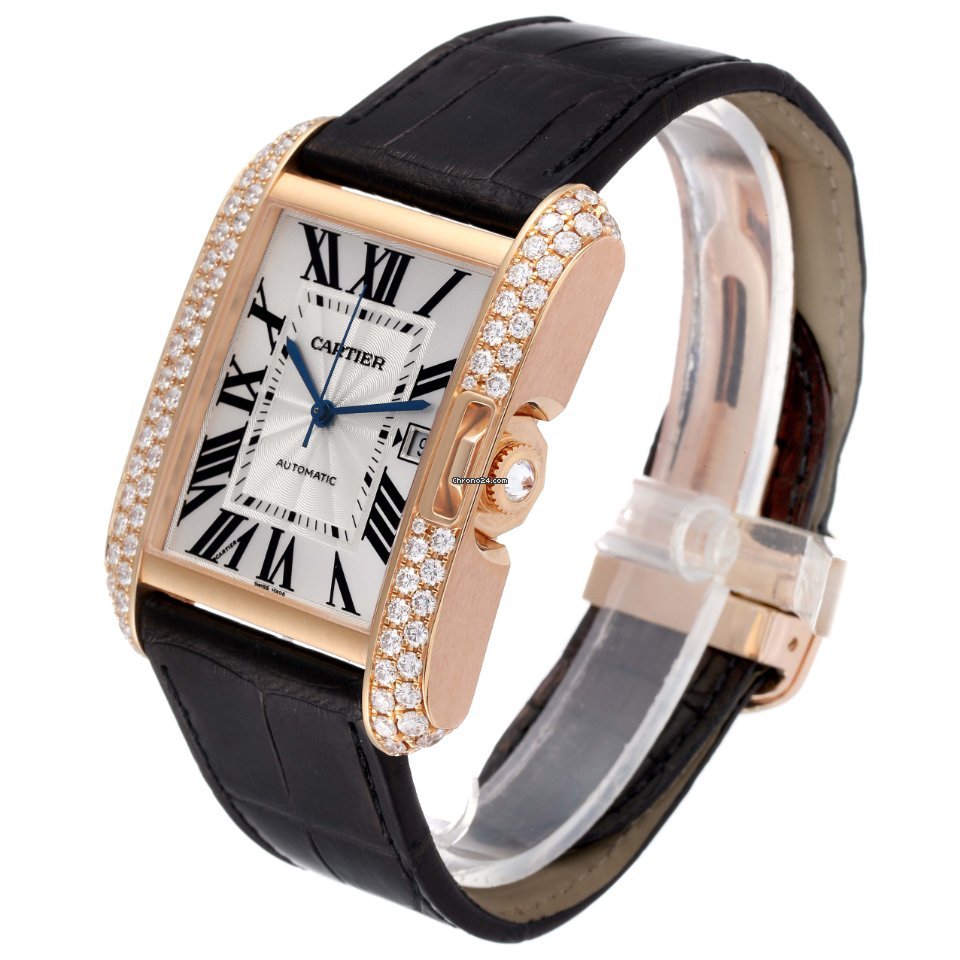 IMG_9081 Cartier Tank Anglaise Mens watch Unisex Automatic Rose gold WT100021 Replica 5