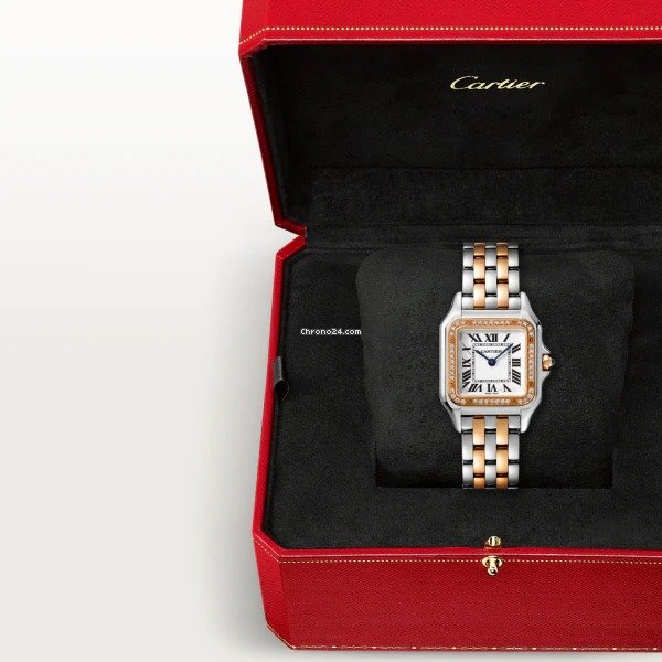 IMG_9081 Cartier Panthere Womens watch Quartz Gold Steel W3PN0007 Replica 5