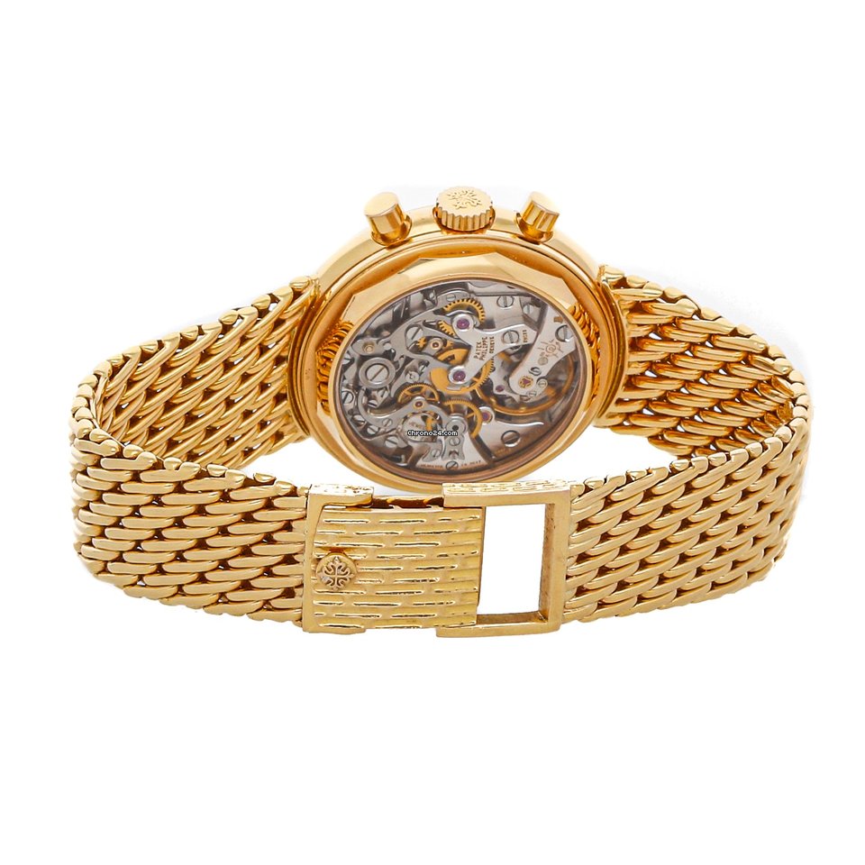 Patek Philippe Perpetual Calendar Chronograph Mens watch Unisex Manual winding Yellow gold 3970 002R Replica 5