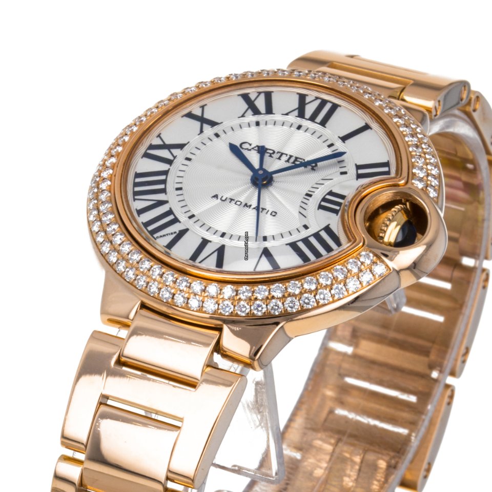 IMG_9081 Cartier Ballon Bleu 33mm Womens watch Automatic Rose gold WE902064 3682 Replica 5