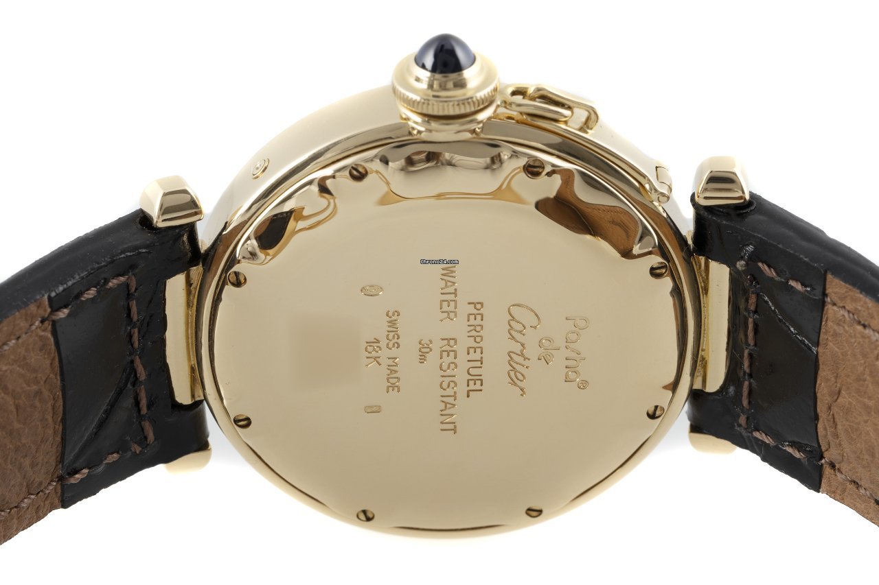 IMG_9081 Cartier Pasha Mens watch Unisex Quartz Yellow gold 30003 Replica 5
