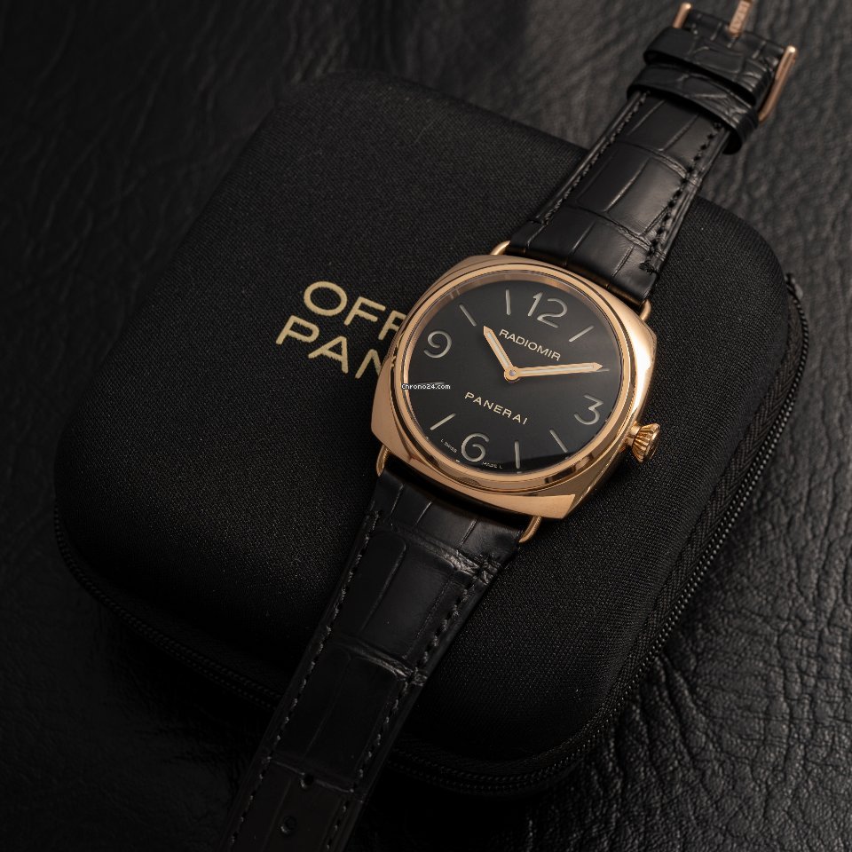 IMG_9081 Panerai Radiomir Mens watch Unisex Manual winding Rose gold PAM 00231 Replica 5