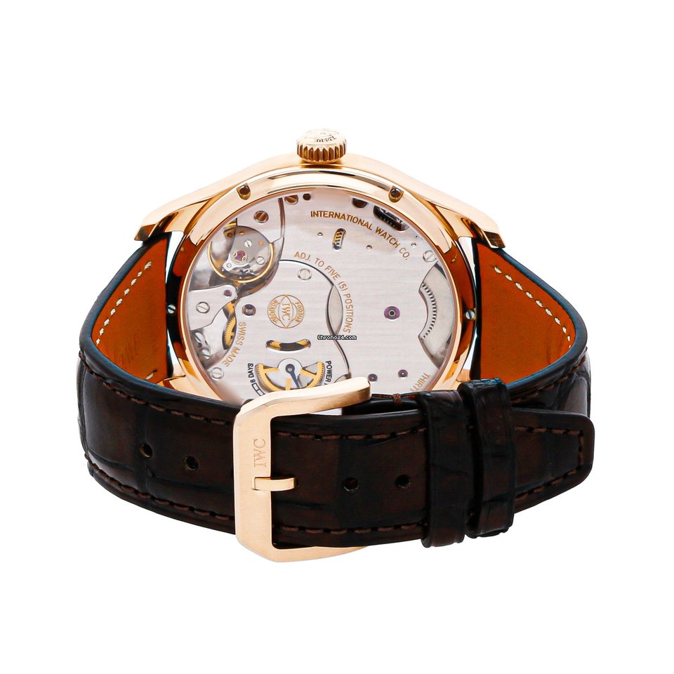 IWC Portuguese Hand-Wound Mens watch Unisex Manual winding Rose gold IW5102-04 Replica 5
