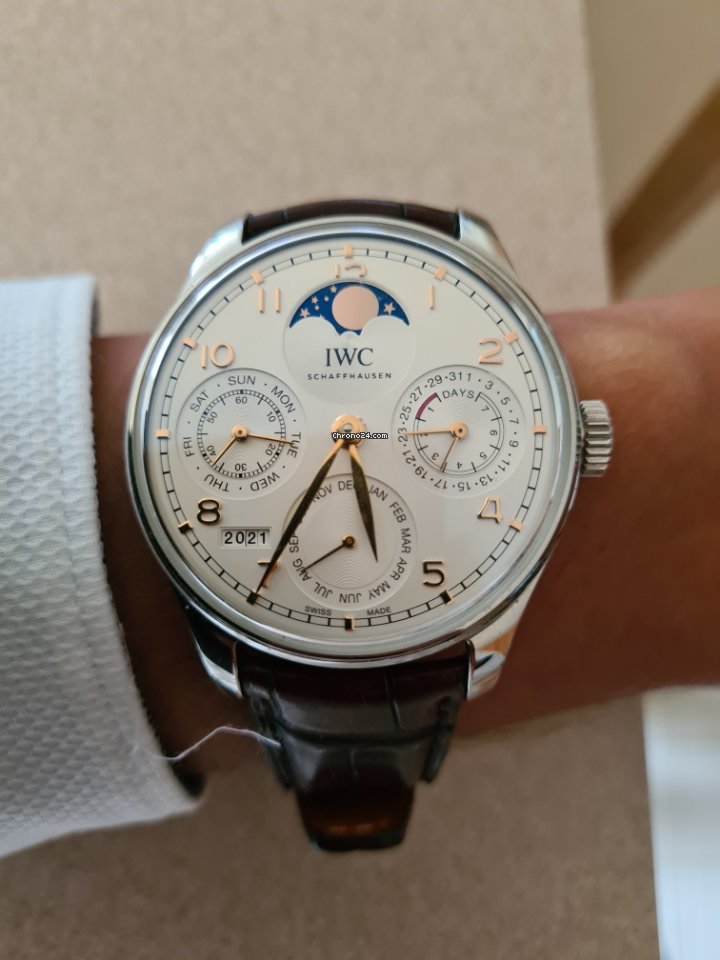 IMG_9081 IWC Portuguese Perpetual Calendar Mens watch Unisex Automatic Steel IW503307 Replica 5
