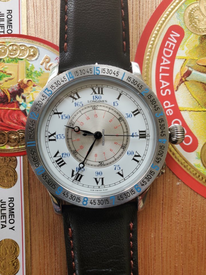IMG_9081 Longines Lindbergh Hour Angle Mens watch Unisex Automatic Steel 628.5240 Replica 5