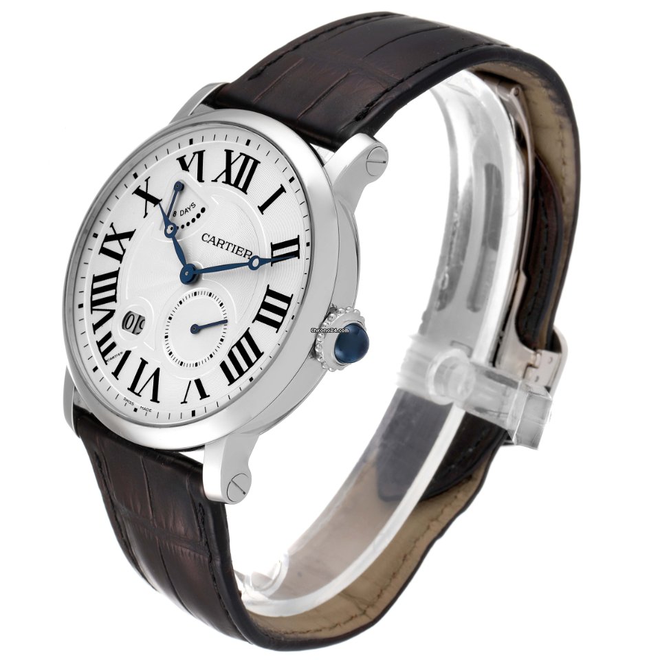 IMG_9081 Cartier Rotonde de Cartier Mens watch Unisex Manual winding White gold W1556202 Replica 5