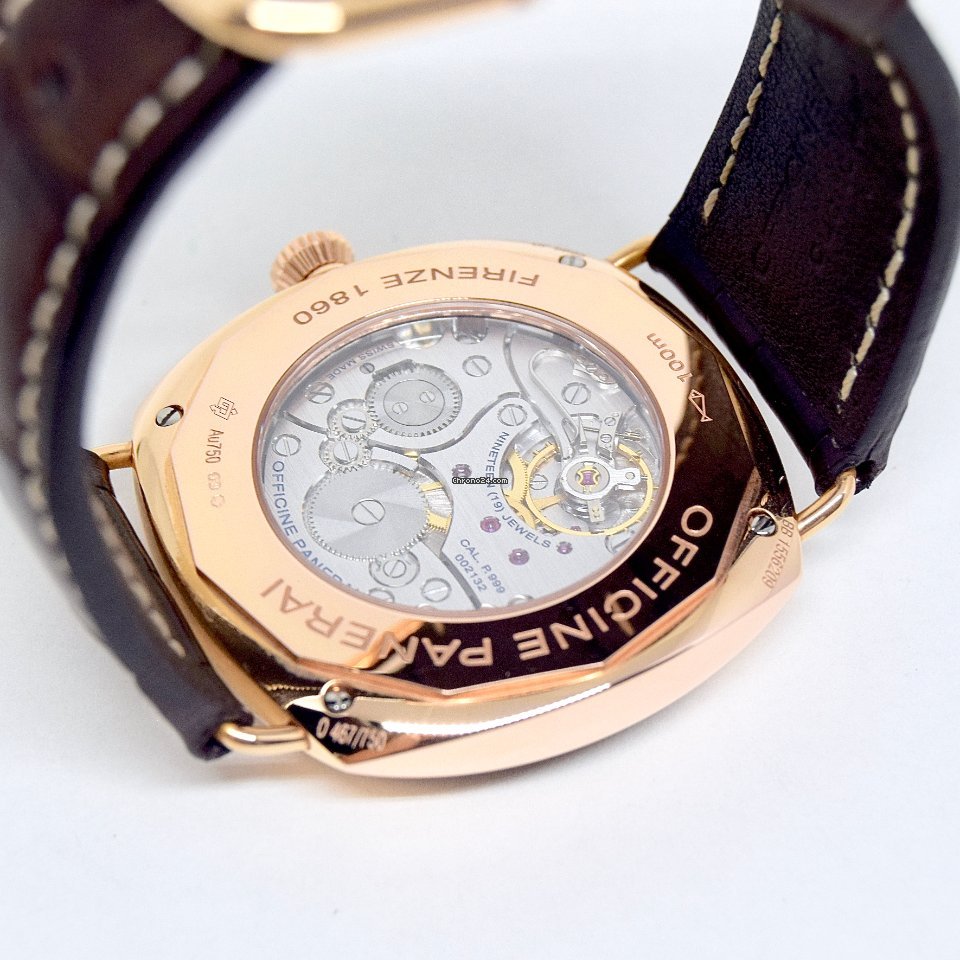 IMG_9081 Panerai Radiomir Mens watch Unisex Manual winding Red gold PAM 00439 Replica 5