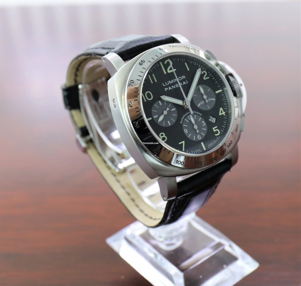 IMG_9081 Panerai Luminor Chrono Mens watch Unisex Automatic Steel PAM 00162 Replica 5