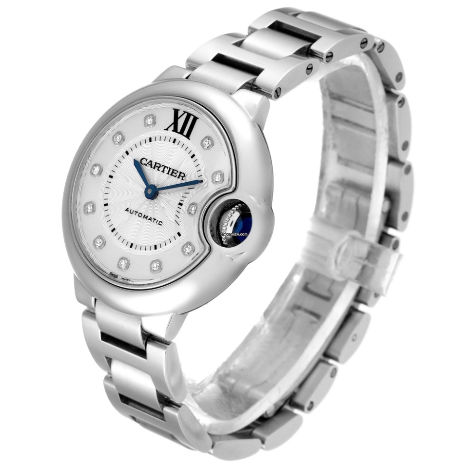 IMG_9081 Cartier Ballon Bleu 33mm Womens watch Automatic Steel WE902074 Replica 5