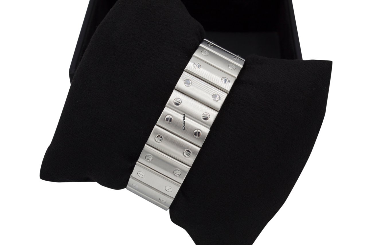 IMG_9081 Cartier Santos Galbee Mens watch Unisex Quartz Steel 1564 Replica 5