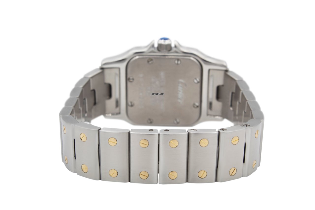 IMG_9081 Cartier Santos Galbee Womens watch Quartz Gold Steel 1567 Replica 5