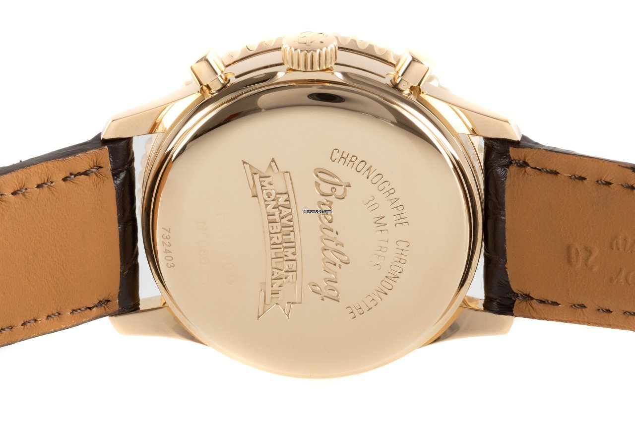 IMG_9081 Breitling Montbrillant Mens watch Unisex Automatic Yellow gold H41330 Replica 5