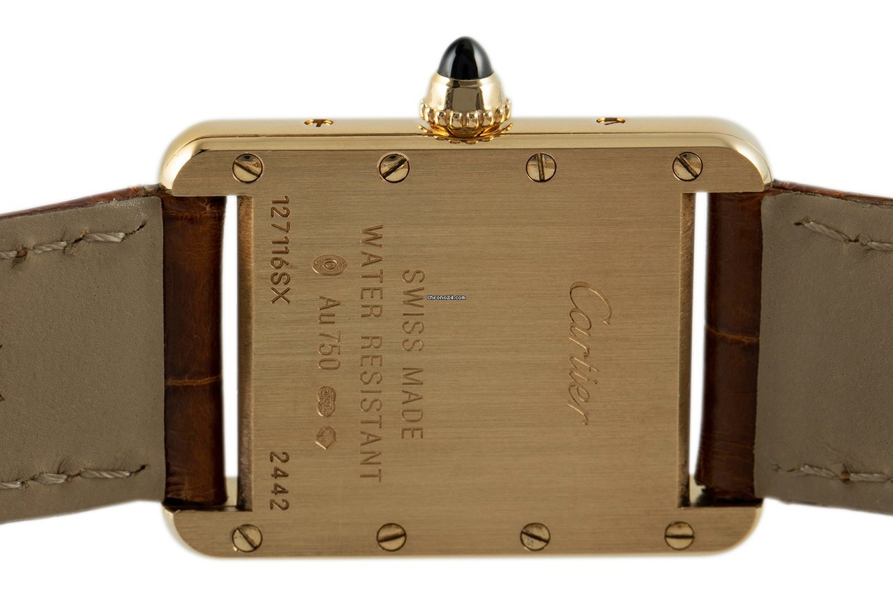 IMG_9081 Cartier Tank Louis Cartier Womens watch Quartz Yellow gold 2442 Replica 5
