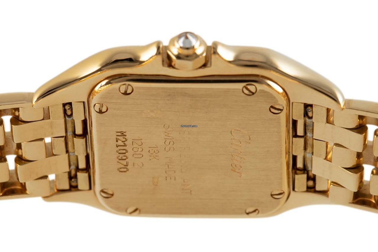 IMG_9081 Cartier Panthere Womens watch Quartz Yellow gold 12802 Replica 5