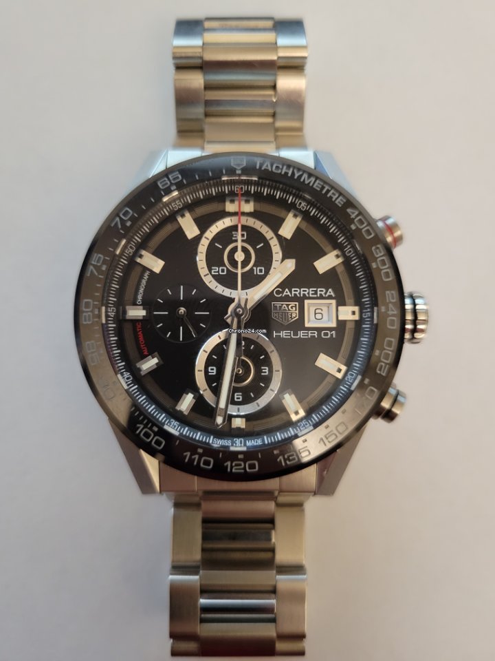 TAG Heuer Carrera Calibre HEUER 01 Mens watch Unisex Automatic Steel CAR201Z Replica 5
