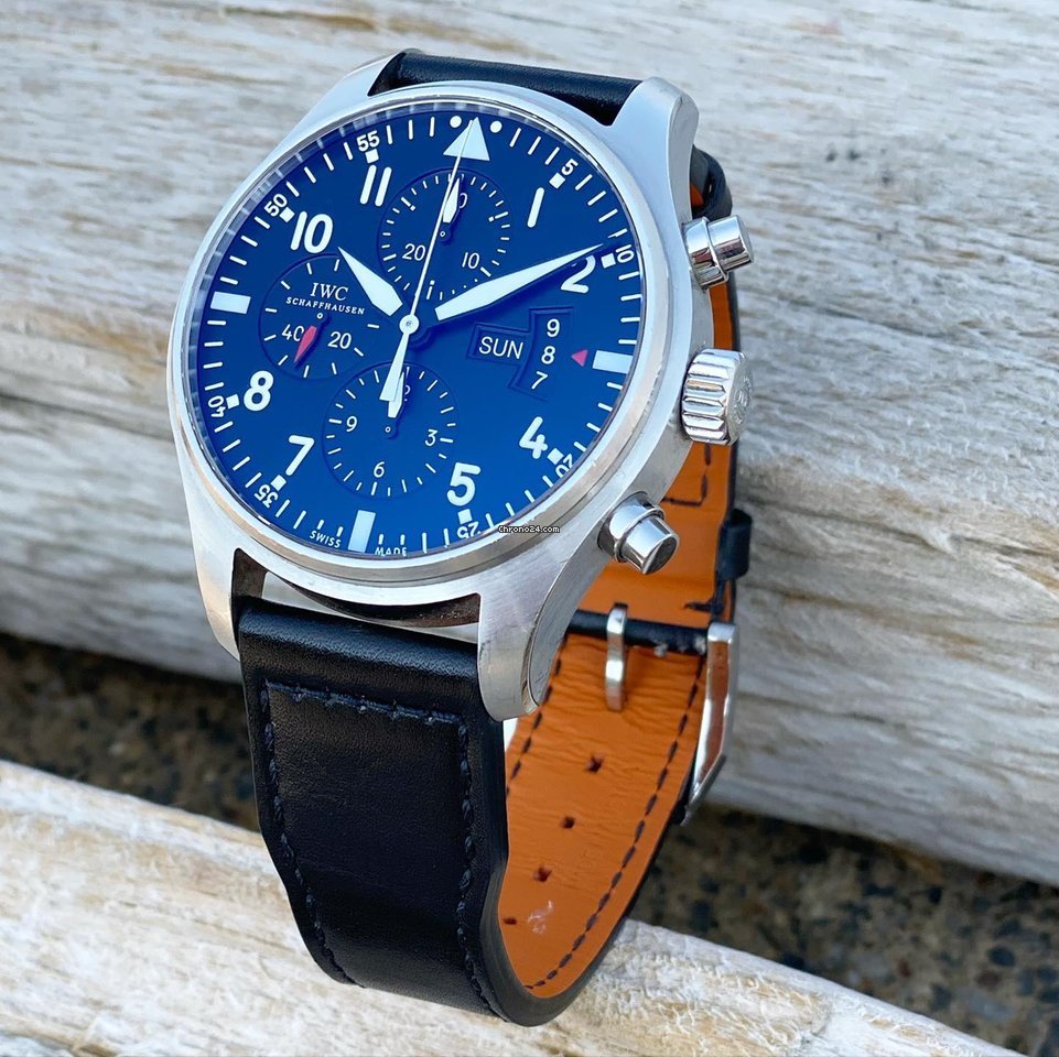 IWC Pilot Chronograph Mens watch Unisex Automatic Steel IW377701 Replica 5