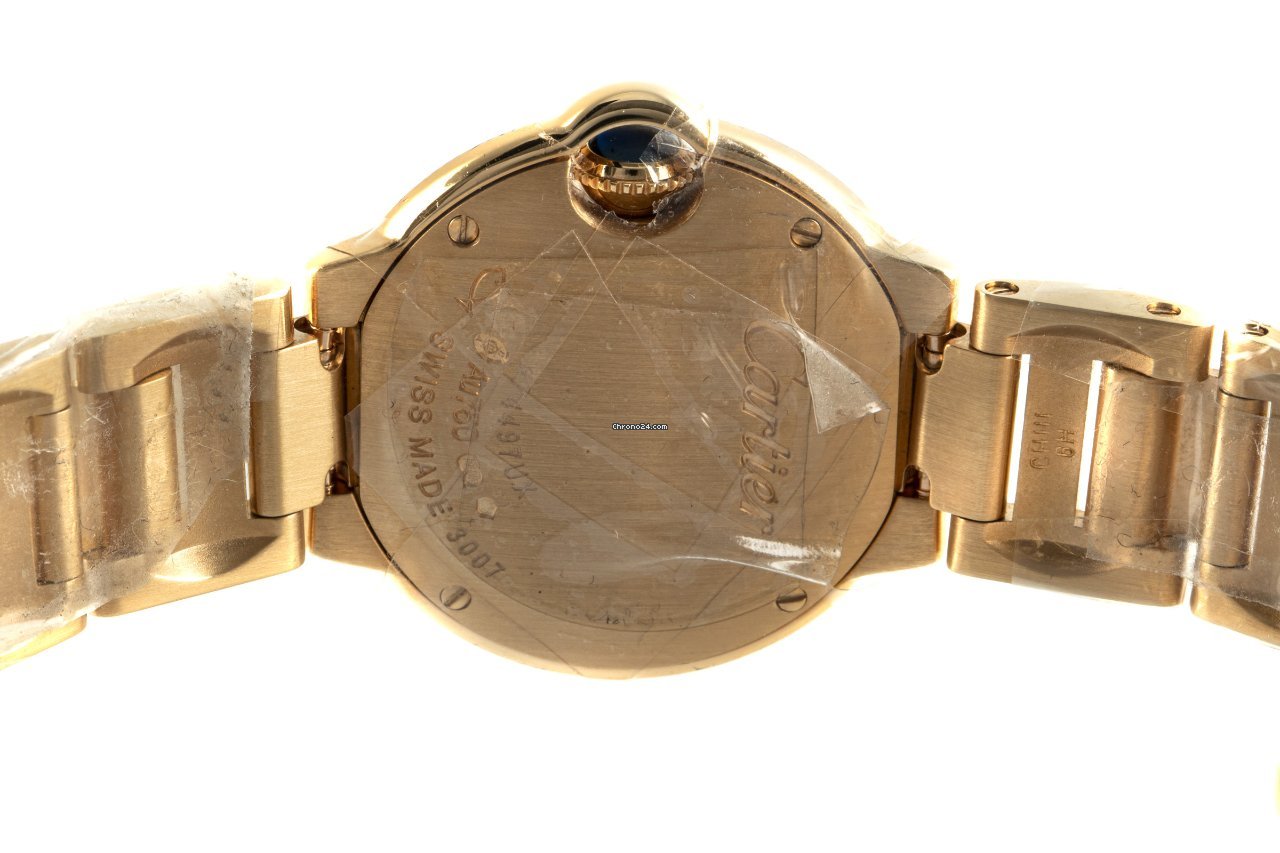 IMG_9081 Cartier Ballon Bleu 28mm Womens watch Quartz Yellow gold WJBB0016 Replica 5