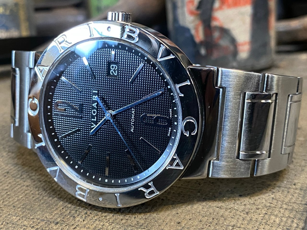 IMG_9081 Bulgari Bulgari Mens watch Unisex Automatic Steel BB 42 SS AUTO Replica 5