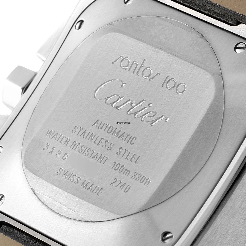 IMG_9081 Cartier Santos 100 Mens watch Unisex Automatic W20090X8 Replica 5