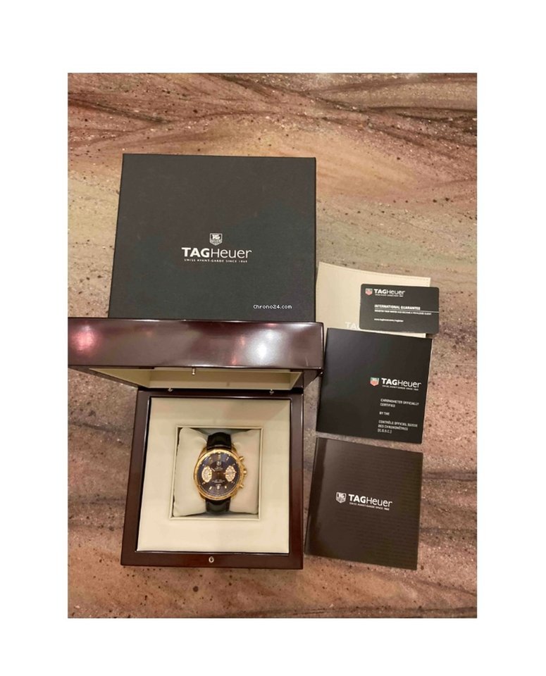 TAG Heuer Grand Carrera Mens watch Unisex Automatic Rose gold CAV514C.FC8171 Replica 5
