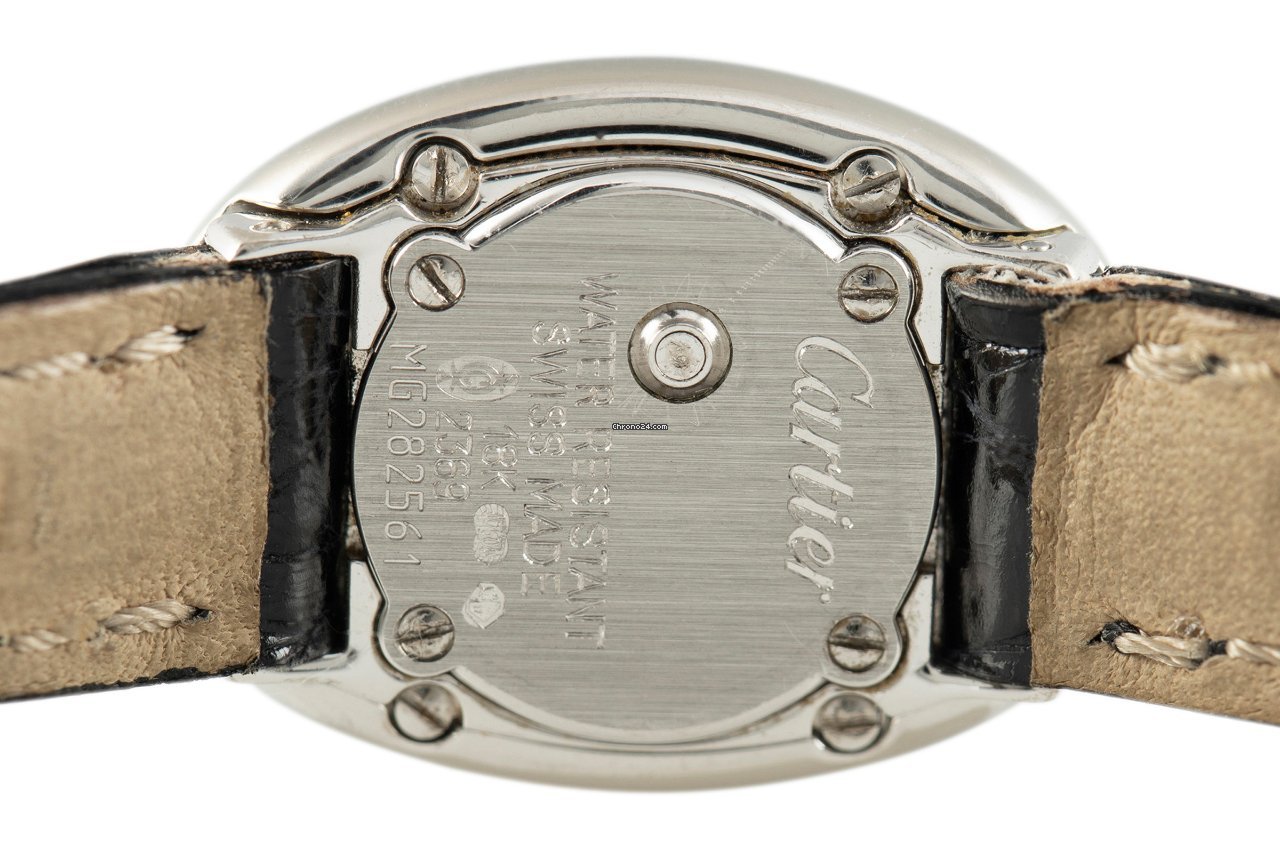 IMG_9081 Cartier Baignoire Womens watch Quartz White gold 2369 Replica 5