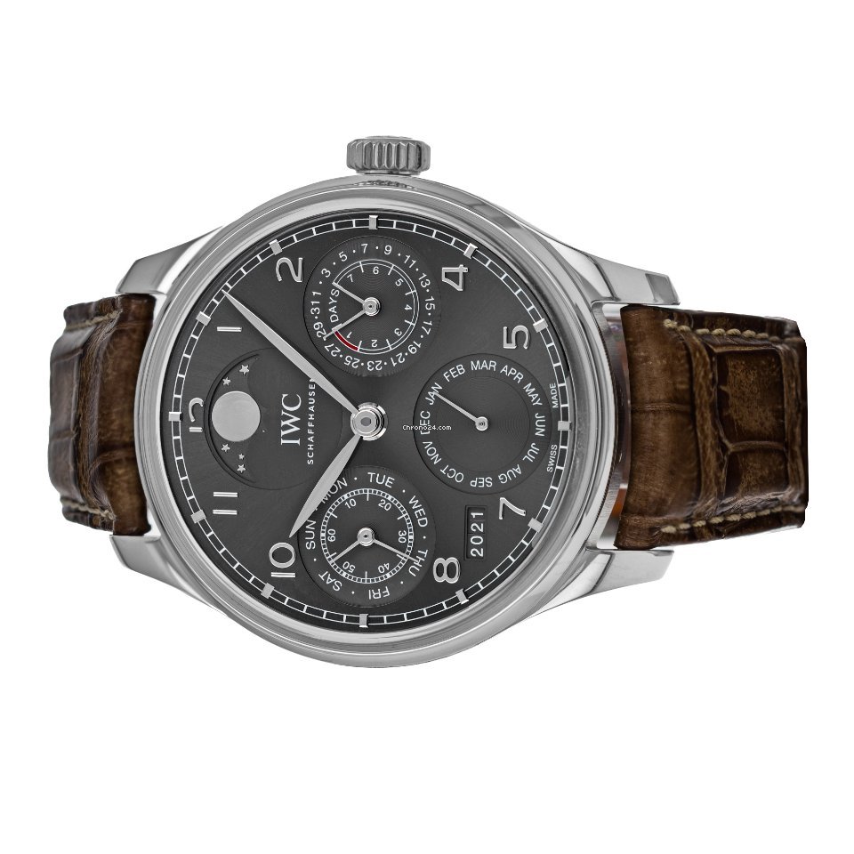 IMG_9081 IWC Portuguese Perpetual Calendar Mens watch Unisex Automatic White gold IW503301 Replica 5