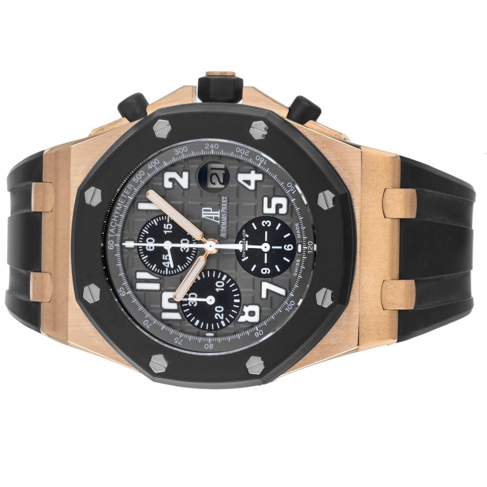 IMG_9081 Audemars Piguet Royal Oak Offshore Chronograph Mens watch Unisex Automatic Rose gold 25940OK.OO.D002CA.02 Replica 5