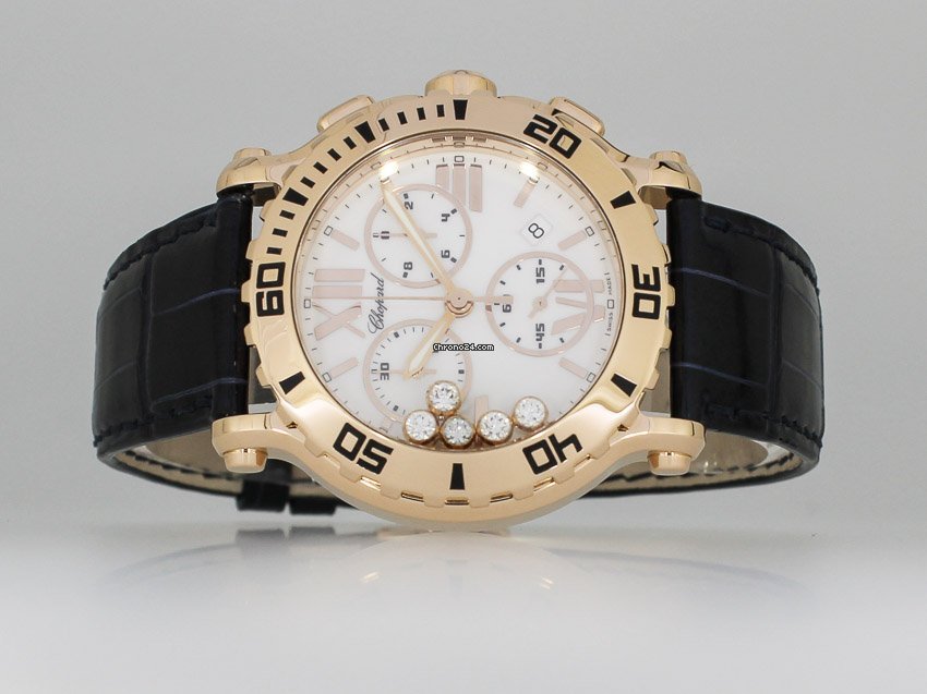 IMG_9081 Chopard Happy Sport Womens watch Quartz Red gold 283581-5003 Replica 5
