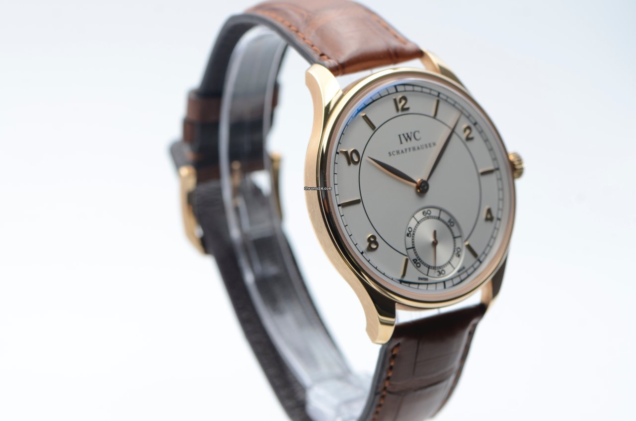 IWC Portuguese Hand-Wound Mens watch Unisex Manual winding Rose gold IW544503 Replica 5