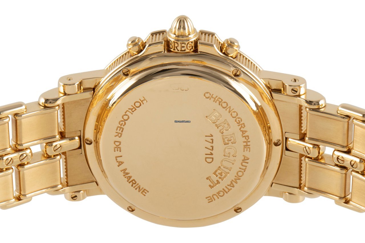 Breguet Marine Mens watch Unisex Automatic Yellow gold 3460BA 12 A90 Replica 5
