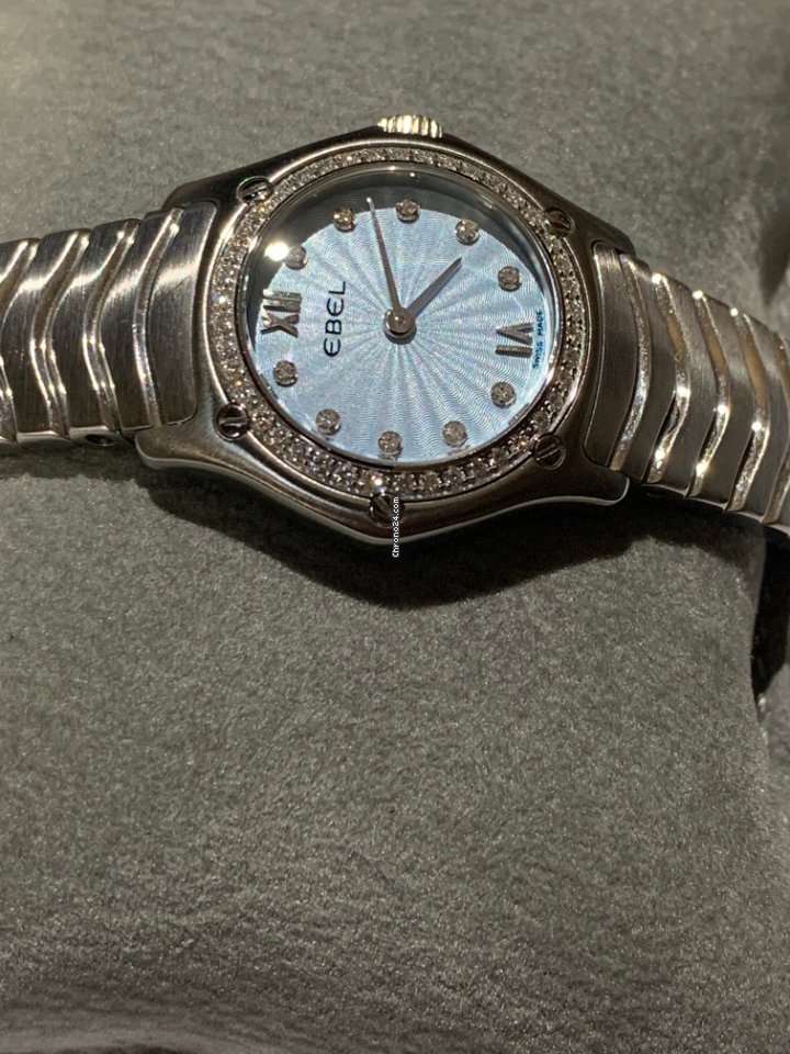 IMG_9081 Ebel Wave Womens watch Quartz Steel 1216270 Replica 5