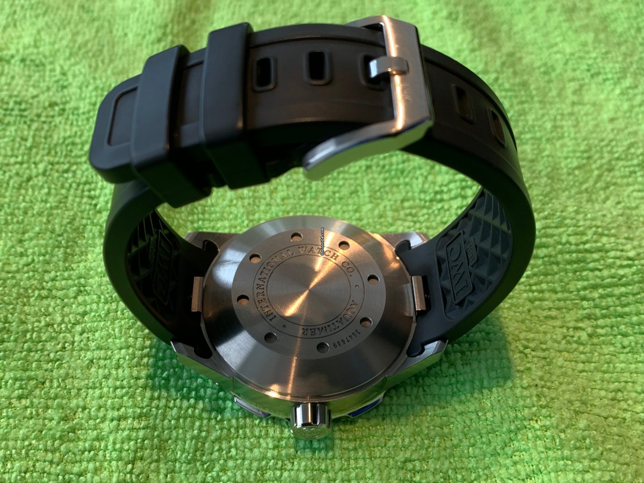 IMG_9081 IWC Aquatimer Automatic 2000 Mens watch Unisex Automatic Steel IW356805 356805 3568-05 3568 Replica 5