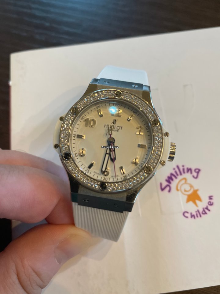 IMG_9081 Hublot Big Bang 38 mm Womens watch Quartz Steel 361.SE.2010.RW.1104 Replica 5