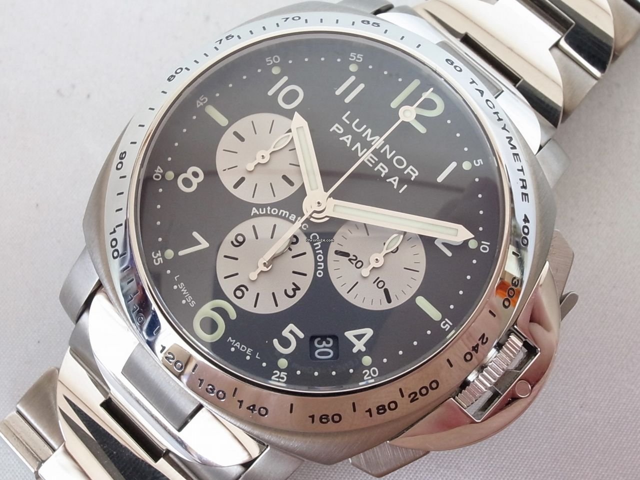 IMG_9081 Panerai Luminor Chrono Mens watch Unisex Automatic Titanium PAM00122 Replica 5