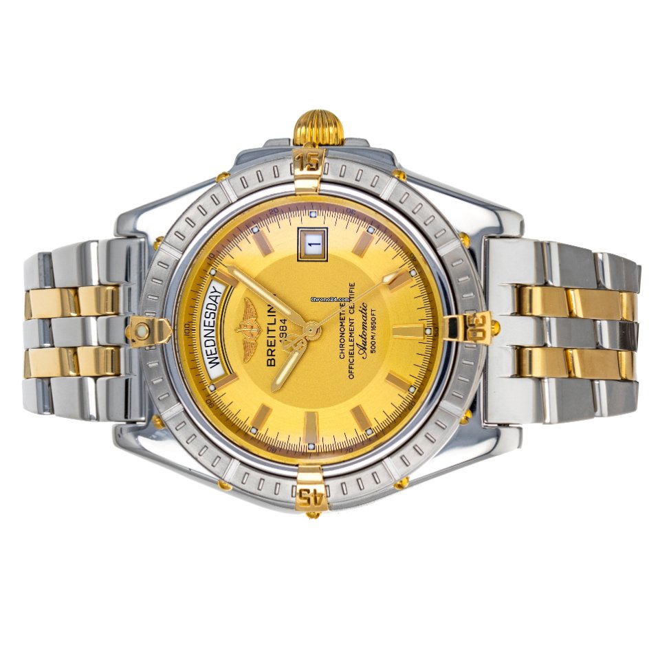IMG_9081 Breitling Headwind Mens watch Unisex Automatic Gold Steel B45355 Replica 5