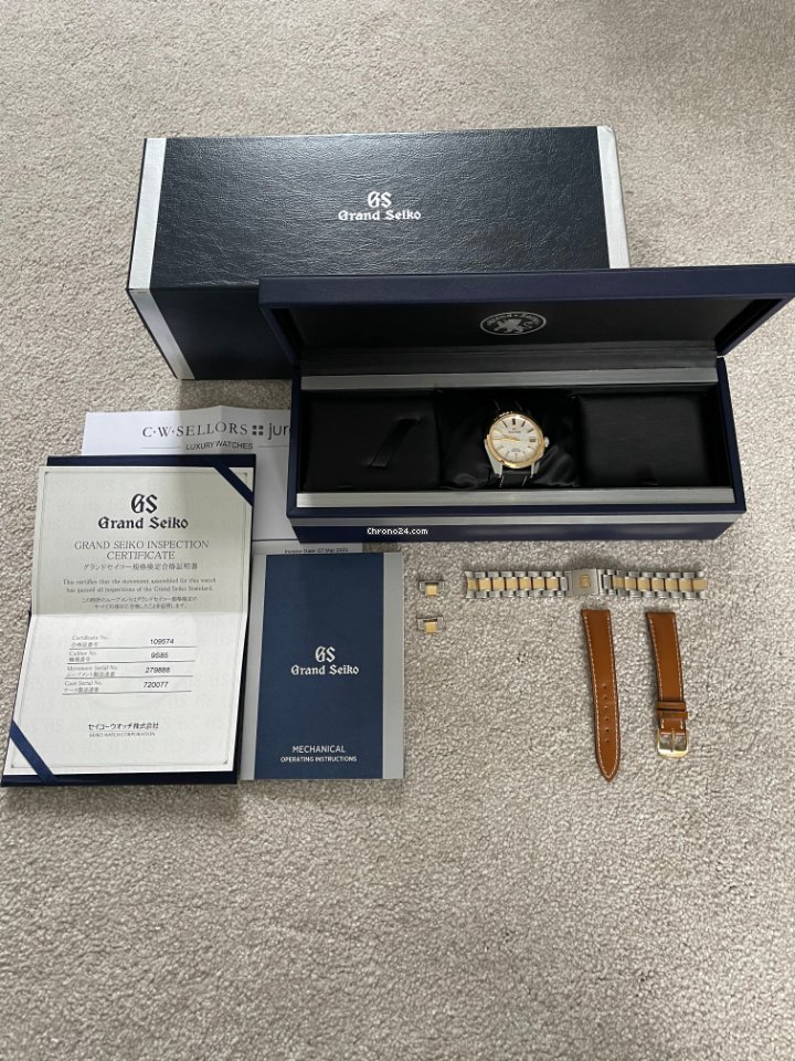 IMG_9081 Seiko Grand Seiko Mens watch Unisex Automatic Gold Steel SBGH252 Replica 5