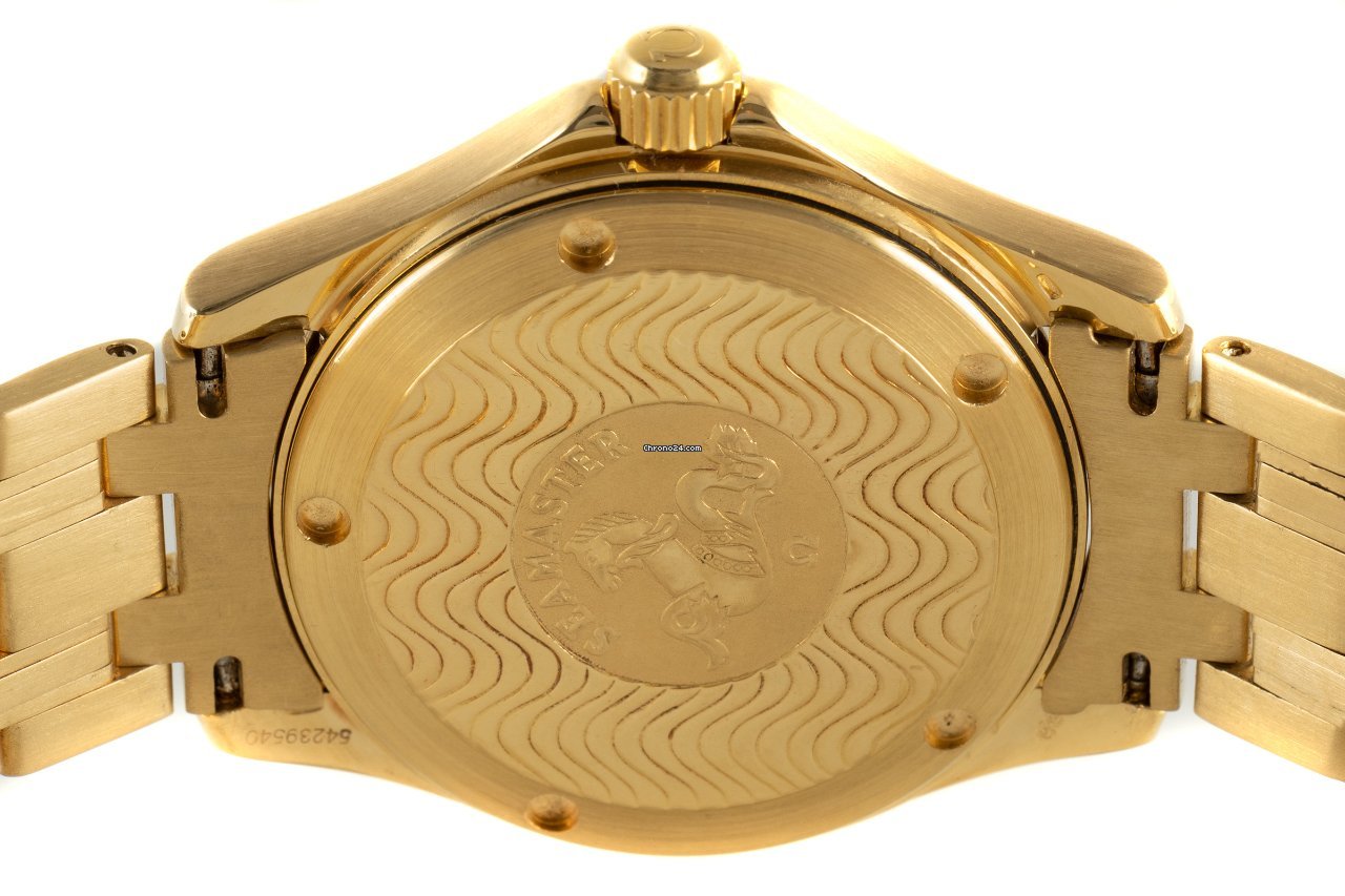 IMG_9081 Omega Seamaster Mens watch Unisex Quartz Yellow gold 196.1501 Replica 5