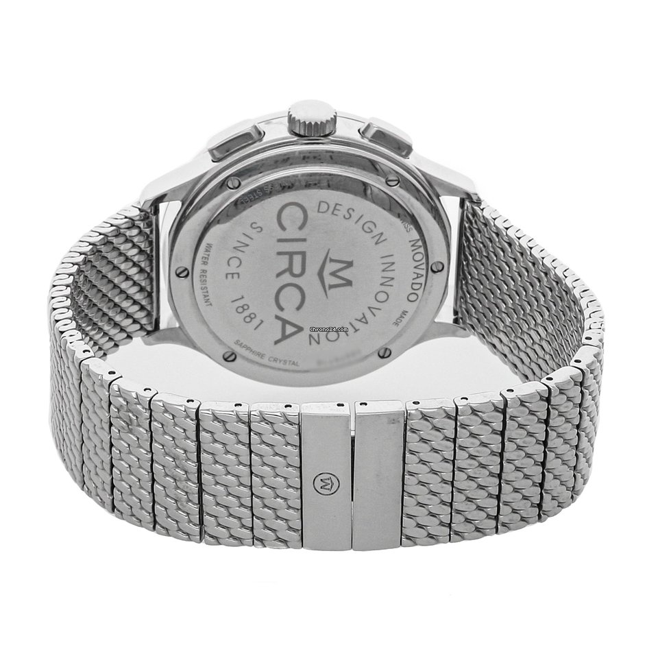 IMG_9081 Movado Circa Mens watch Unisex Quartz Steel 0606803 Replica 5