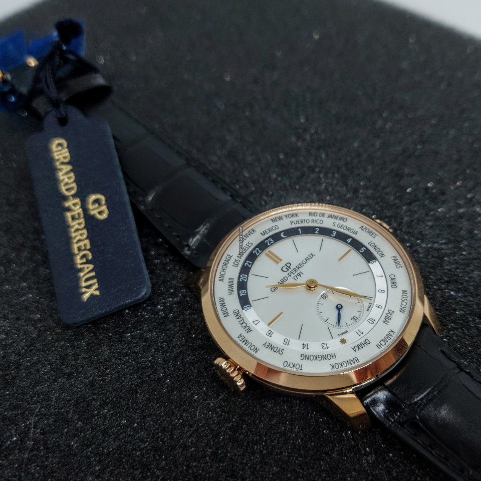 IMG_9081 Girard Perregaux 1966 Mens watch Unisex Automatic Rose gold 49557-52-131-BB6C Replica 5