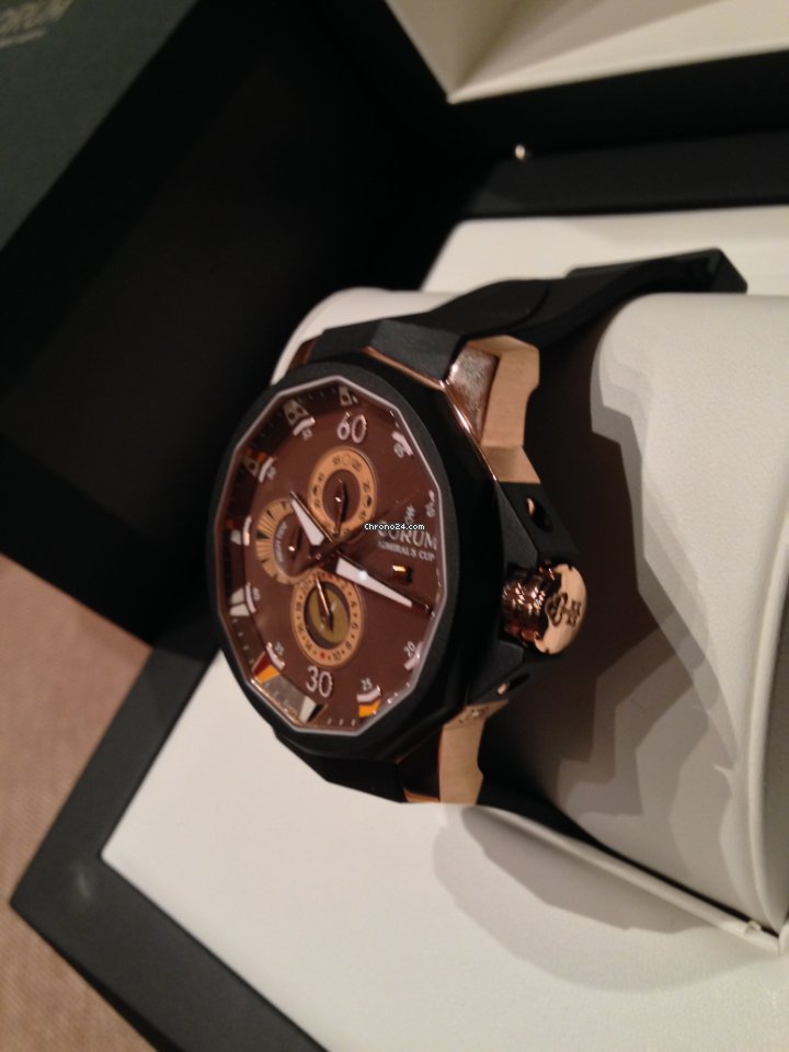 IMG_9081 Corum Admirals Cup Seafender Tides 48 Mens watch Unisex Automatic Yellow gold 277.931.91 0371 AG32 Replica 5