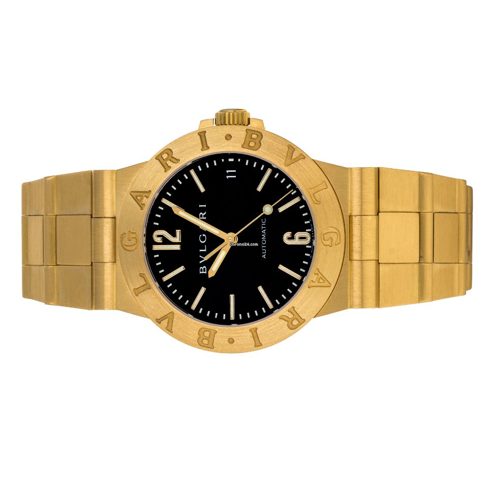 IMG_9081 Bulgari Diagono Mens watch Unisex Automatic Yellow gold LCV 35 G Replica 5